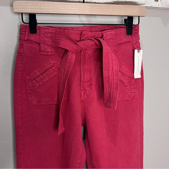 Mother Jeans The Tie Patch Looker Red Skinny Slim Fruit Punch Pants Holiday - Picture 3 of 16